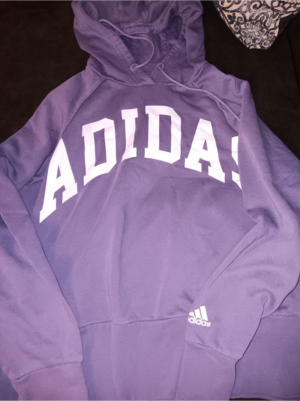 adidas Purple Logo Hoodie
